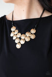 Token Treasure - Gold Necklace - Paparazzi Accessories Necklace Bedazzle Me Pretty Mobile Fashion Boutique