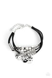 Token Trek - Black Bracelet - Paparazzi Accessories Bracelet Bedazzle Me Pretty Mobile Fashion Boutique