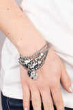 Token Trek - Silver Bracelet - Paparazzi Accessories Bracelet Bedazzle Me Pretty Mobile Fashion Boutique
