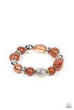 Tonal Takeover - Brown Bracelet - Paparazzi Accessories Bracelet Bedazzle Me Pretty Mobile Fashion Boutique