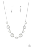 Too Good to BEAM True - White Necklace - Paparazzi Accessories Necklace Bedazzle Me Pretty Mobile Fashion Boutique