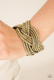 Top Class Chic - Brass Bracelet - Paparazzi Accessories Bracelet Bedazzle Me Pretty Mobile Fashion Boutique