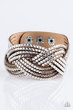 Top Class Chic - Brown Bracelet - Paparazzi Accessories Bracelet Bedazzle Me Pretty Mobile Fashion Boutique