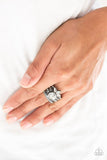 Top Dollar Bling - Black Ring - Paparazzi Accessories Ring Bedazzle Me Pretty Mobile Fashion Boutique