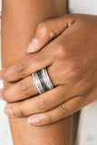 Top Dollar Drama - Black Ring - Paparazzi Accessories Ring Bedazzle Me Pretty Mobile Fashion Boutique