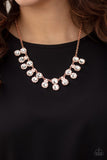 Top Dollar Twinkle - Copper Necklace - Paparazzi Accessories Necklace Bedazzle Me Pretty Mobile Fashion Boutique