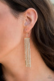 Top-Down Shimmer - Gold Earrings - Paparazzi Accessories Earrings Bedazzle Me Pretty Mobile Fashion Boutique