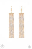 Top-Down Shimmer - Gold Earrings - Paparazzi Accessories Earrings Bedazzle Me Pretty Mobile Fashion Boutique