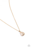 Top-Notch Trinket - Gold Necklace - Paparazzi Accessories Necklace Bedazzle Me Pretty Mobile Fashion Boutique