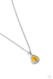 Top-Notch Trinket - Yellow Necklace - Paparazzi Accessories Necklace Bedazzle Me Pretty Mobile Fashion Boutique