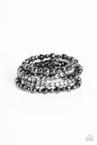 Top Notch Twinkle - Black Bracelet - Paparazzi Accessories Bracelet Bedazzle Me Pretty Mobile Fashion Boutique