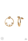 Top-Notch Twinkle - Gold Post Earrings - Paparazzi Accessories Post Earrings Bedazzle Me Pretty Mobile Fashion Boutique