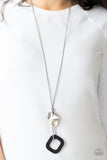Top Of The WOOD Chain - Black Necklace - Paparazzi Accessories Necklace Bedazzle Me Pretty Mobile Fashion Boutique