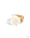 Top-SHELL Shine - Gold Ring - Paparazzi Accessories Ring Bedazzle Me Pretty Mobile Fashion Boutique