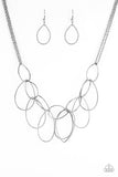 Top-TEAR Fashion - Silver Necklace - Paparazzi Accessories Necklace Bedazzle Me Pretty Mobile Fashion Boutique