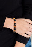 Top Ten Zen - Orange Bracelet - Paparazzi Accessories Bracelet Bedazzle Me Pretty Mobile Fashion Boutique