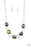 Torrid Tide - Yellow Necklace - Paparazzi Accessories Necklace Bedazzle Me Pretty Mobile Fashion Boutique