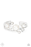 Total SAIL-Out - White Bracelet - Paparazzi Accessories Bracelet Bedazzle Me Pretty Mobile Fashion Boutique