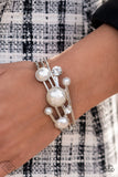 Total SAIL-Out - White Bracelet - Paparazzi Accessories Bracelet Bedazzle Me Pretty Mobile Fashion Boutique
