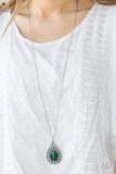 Total Tranquility - Green Necklace - Paparazzi Accessories Necklace Bedazzle Me Pretty Mobile Fashion Boutique