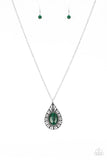 Total Tranquility - Green Necklace - Paparazzi Accessories Necklace Bedazzle Me Pretty Mobile Fashion Boutique
