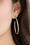 Totally Hooked - Rose Gold Earrings - Paparazzi Accessories Earrings Bedazzle Me Pretty Mobile Fashion Boutique