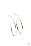 Totally Hooked - Rose Gold Earrings - Paparazzi Accessories Earrings Bedazzle Me Pretty Mobile Fashion Boutique