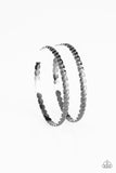 Totally Off The HOOP - Black Earrings - Paparazzi Accessories Earrings Bedazzle Me Pretty Mobile Fashion Boutique