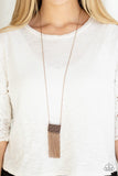 Totally Tassel - Copper Necklace - Paparazzi Accessories Necklace Bedazzle Me Pretty Mobile Fashion Boutique