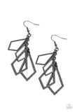 Totally TERRA-ific - Black Earrings - Paparazzi Accessories Earrings Bedazzle Me Pretty Mobile Fashion Boutique