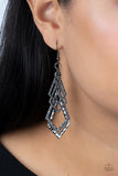 Totally TERRA-ific - Black Earrings - Paparazzi Accessories Earrings Bedazzle Me Pretty Mobile Fashion Boutique