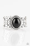 Totally Tidal - Black Ring - Paparazzi Accessories Ring Bedazzle Me Pretty Mobile Fashion Boutique