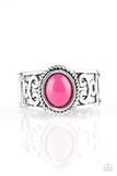 Totally Tidal - Pink Ring - Paparazzi Accessories Ring Bedazzle Me Pretty Mobile Fashion Boutique