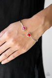Totally Traditional - Red Bracelet - Paparazzi Accessories Bracelet Bedazzle Me Pretty Mobile Fashion Boutique