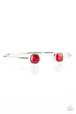 Totally Traditional - Red Bracelet - Paparazzi Accessories Bracelet Bedazzle Me Pretty Mobile Fashion Boutique