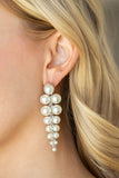 Totally Tribeca - White Earrings - Paparazzi Accessories Earrings Bedazzle Me Pretty Mobile Fashion Boutique