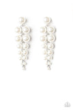 Totally Tribeca - White Earrings - Paparazzi Accessories Earrings Bedazzle Me Pretty Mobile Fashion Boutique