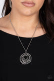 Totally Tulum - Silver Necklace - Paparazzi Accessories Necklace Bedazzle Me Pretty Mobile Fashion Boutique