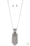 Totem Tassel - Green Necklace - Paparazzi Accessories Necklace Bedazzle Me Pretty Mobile Fashion Boutique