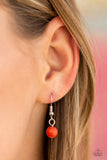 Totem Tassel - Orange Necklace - Paparazzi Accessories Necklace Bedazzle Me Pretty Mobile Fashion Boutique