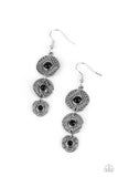 Totem Temptress - Black Earrings - Paparazzi Accessories Earrings Bedazzle Me Pretty Mobile Fashion Boutique