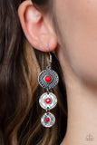 Totem Temptress - Red Earrings - Paparazzi Accessories Earrings Bedazzle Me Pretty Mobile Fashion Boutique