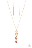 Totem Treasure - Brown Necklace - Paparazzi Accessories Necklace Bedazzle Me Pretty Mobile Fashion Boutique