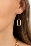 Tough Call - Gold Necklace - Paparazzi Accessories Necklace Bedazzle Me Pretty Mobile Fashion Boutique