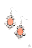 Tour de Fairytale - Orange Earrings - Paparazzi Accessories Earrings Bedazzle Me Pretty Mobile Fashion Boutique
