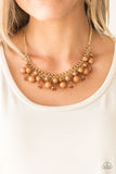 Tour de Trendsetter - Brown Necklace - Paparazzi Accessories Necklace Bedazzle Me Pretty Mobile Fashion Boutique