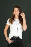 Towering Twinkle - Black Necklace - Paparazzi Accessories Necklace Bedazzle Me Pretty Mobile Fashion Boutique