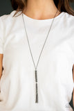 Towering Twinkle - Black Necklace - Paparazzi Accessories Necklace Bedazzle Me Pretty Mobile Fashion Boutique