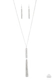 Towering Twinkle - White Necklace - Paparazzi Accessories Necklace Bedazzle Me Pretty Mobile Fashion Boutique