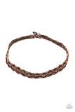 Track Tracker - Brown Necklace - Paparazzi Accessories Necklace Bedazzle Me Pretty Mobile Fashion Boutique